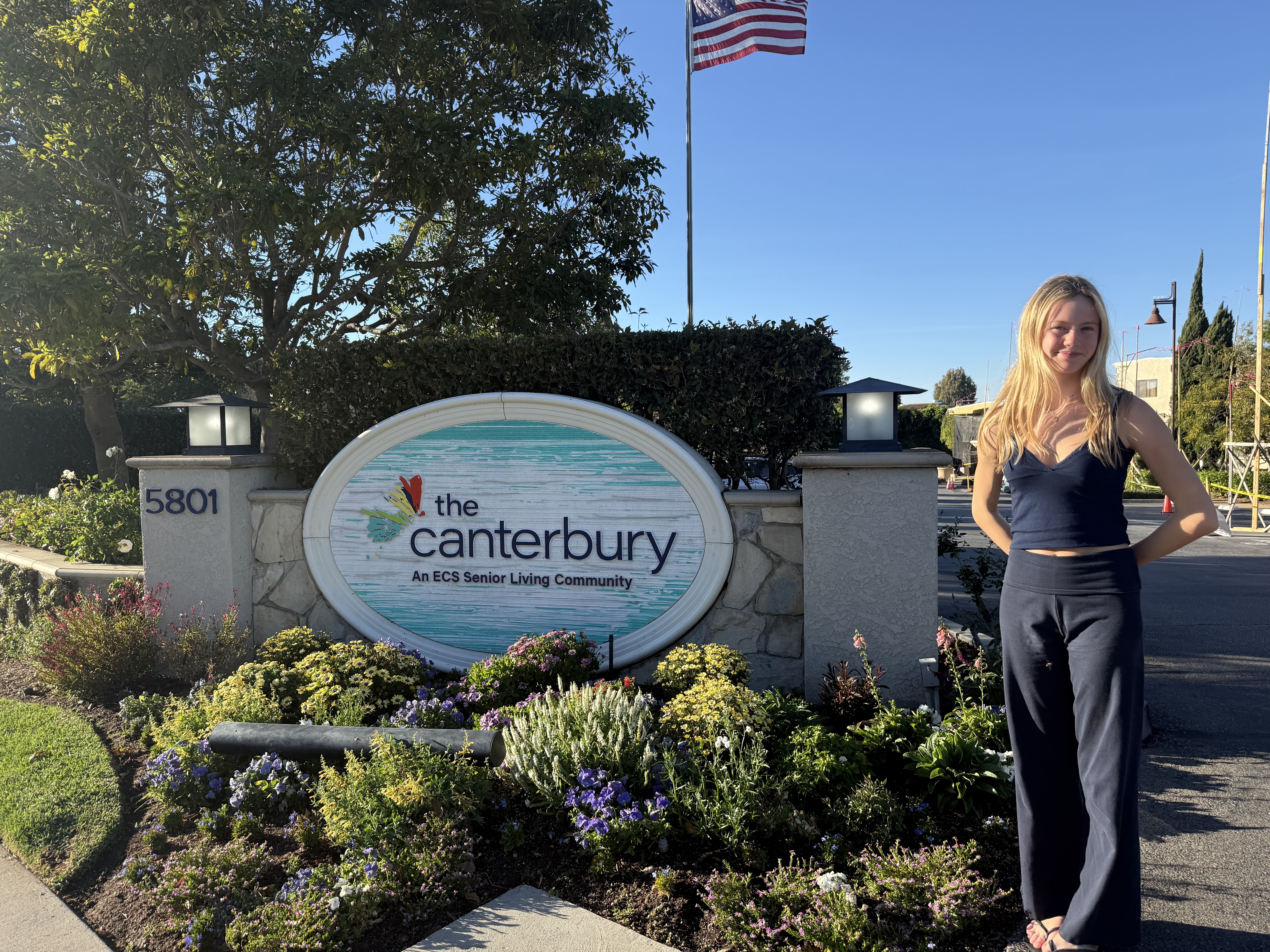 Grace outside The Canterbury Rancho Palos Verdes