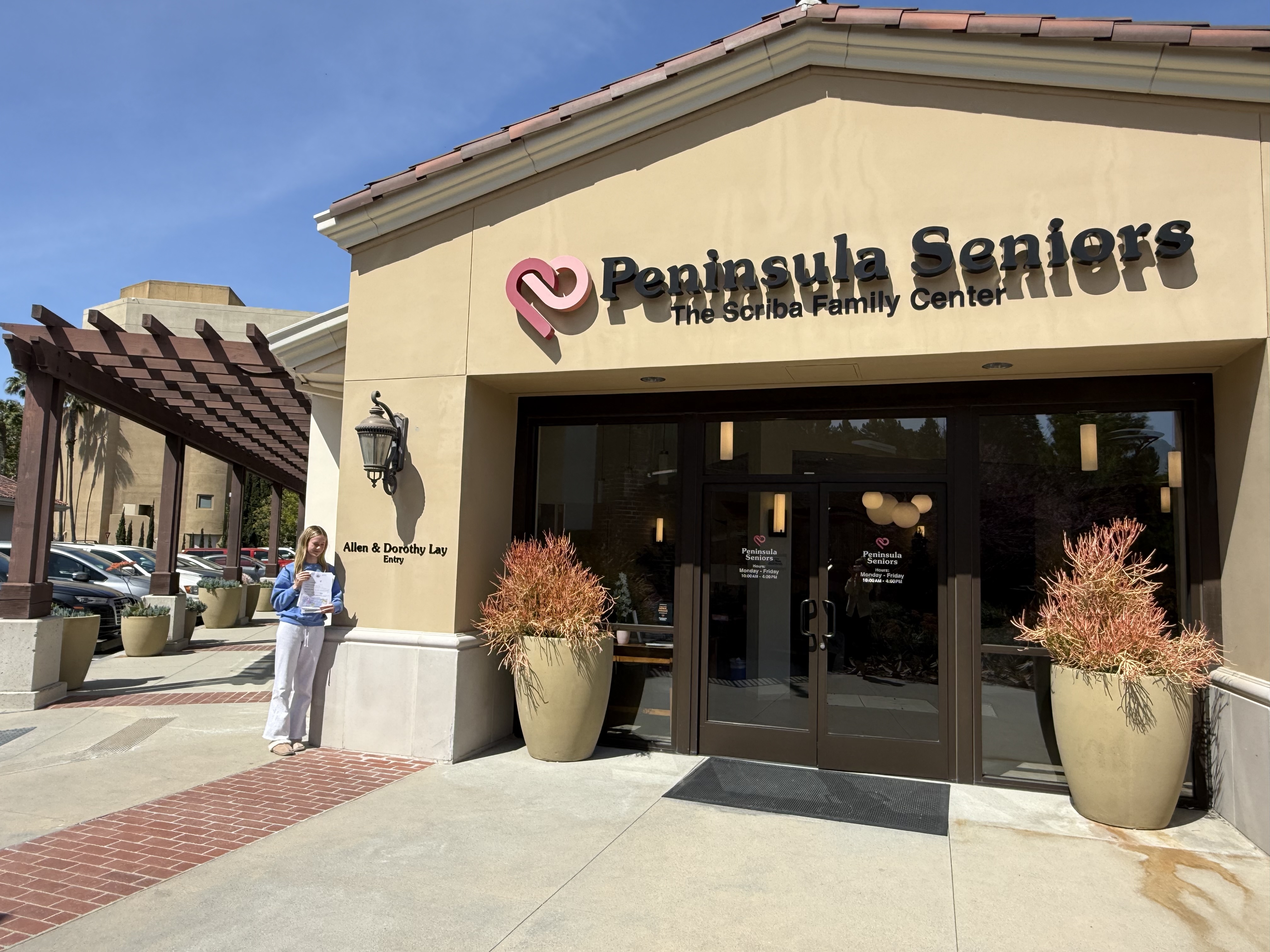 Grace outside Peninsula Seniors