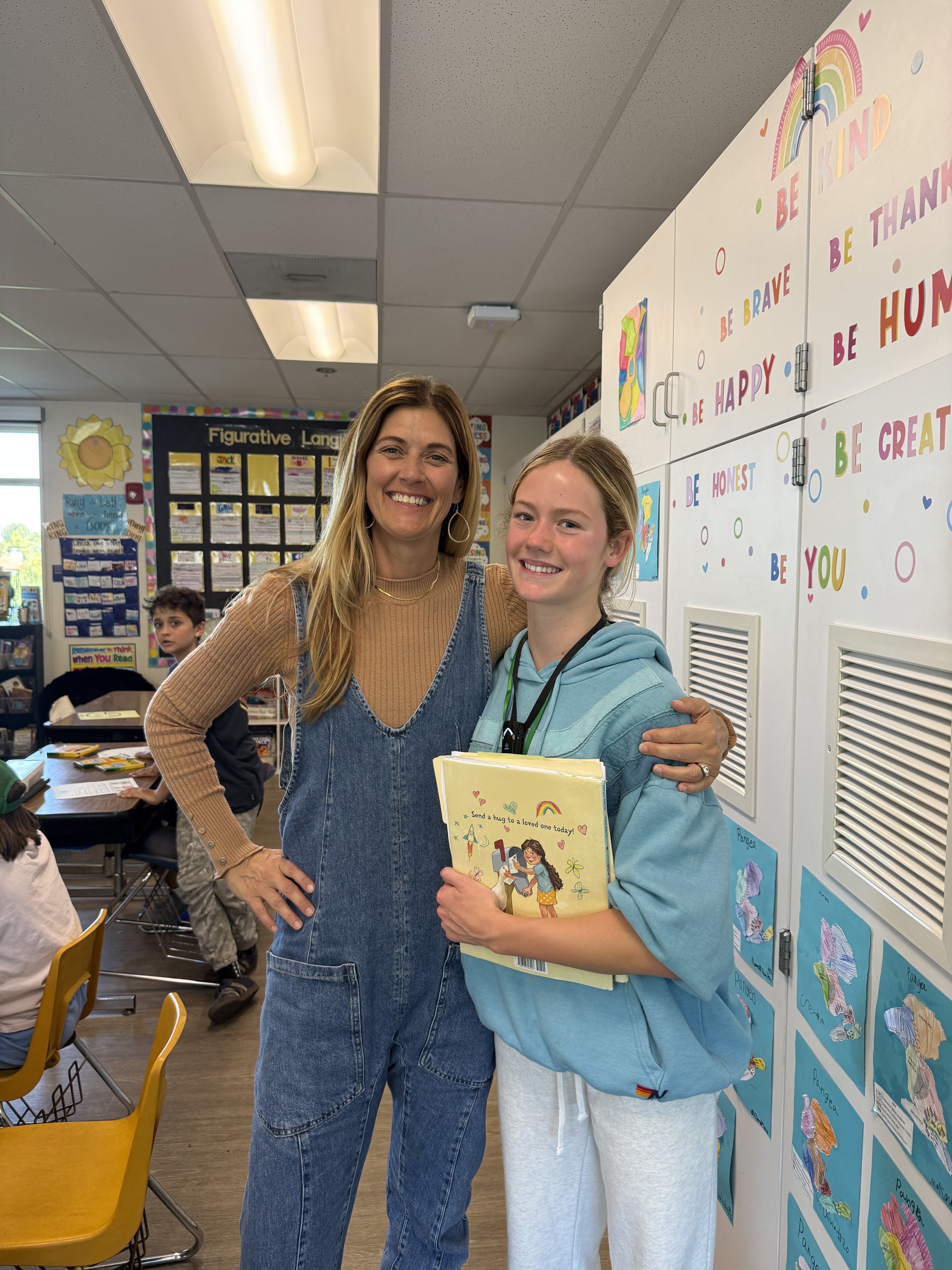 Grace with Mrs. Fairbrother, 4th Grade Teacher at Grand View Elementary